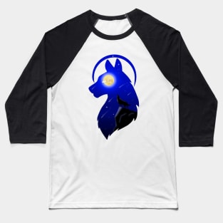 tribal wolf with landscape Baseball T-Shirt